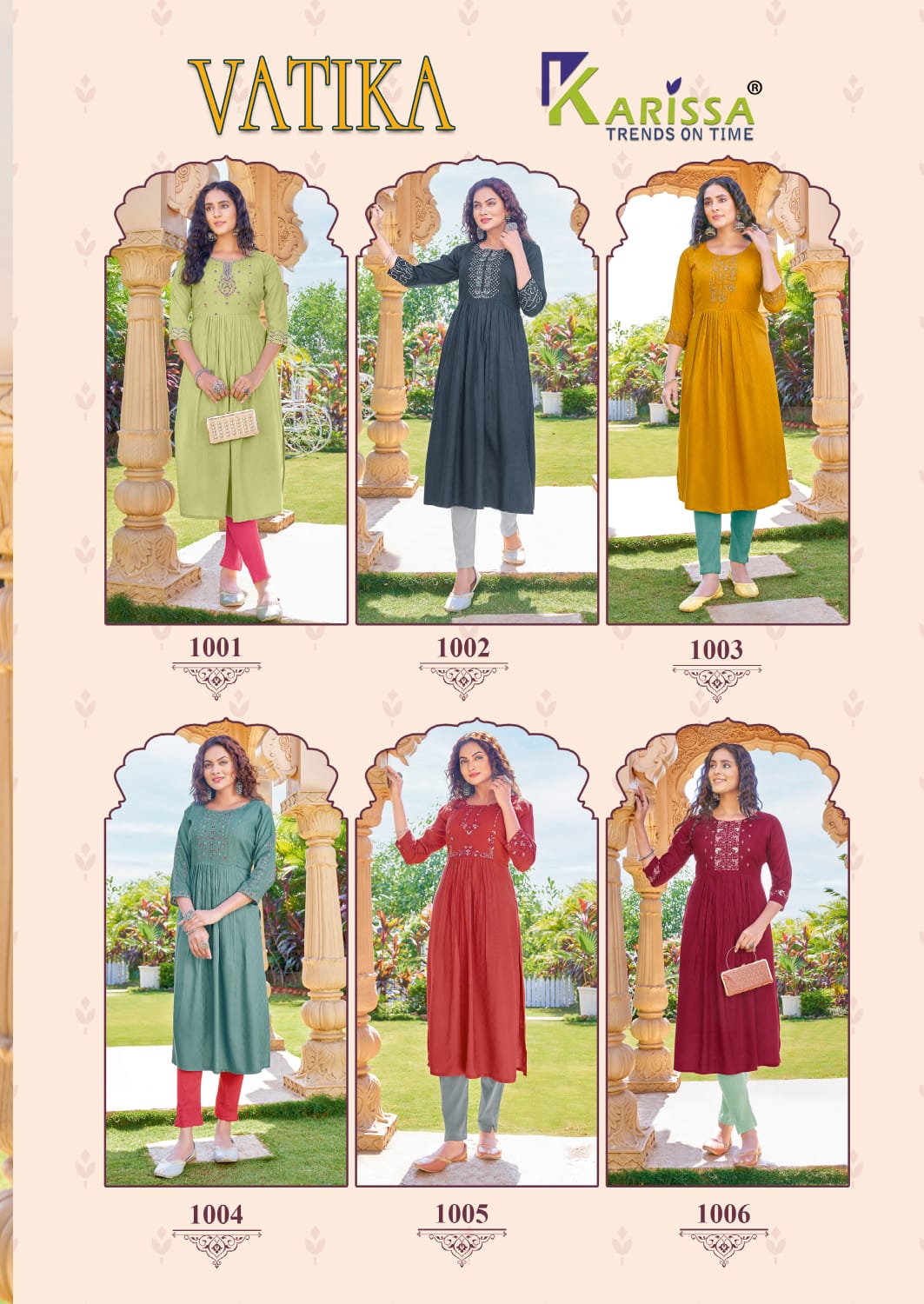 Vatika Karissa Fancy Nyra Cut Wholesale Party Wear Kurtis